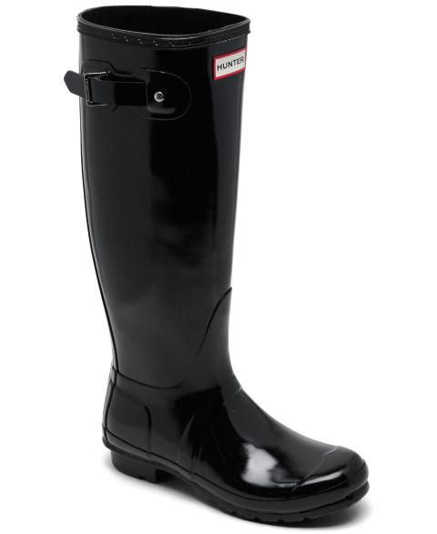 Женские ботинки Hunter Original Tall Waterproof Rain Boots, цвет: Чёрный