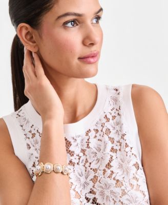 Imitation Pearl Cuff Bracelet