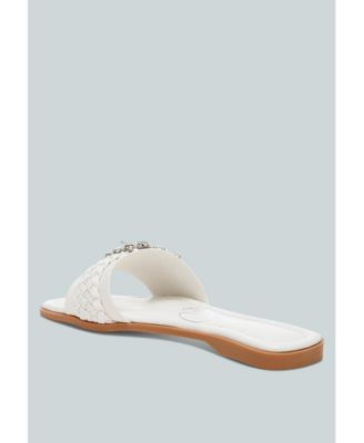 Womens Hazbin Diamante Flat