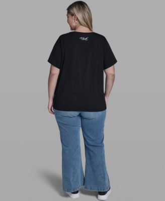 Plus Size Short-Sleeve Crew Neck Top