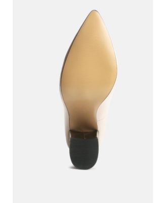 Women's Kamira Patent Faux Leather Block Heel Pumps