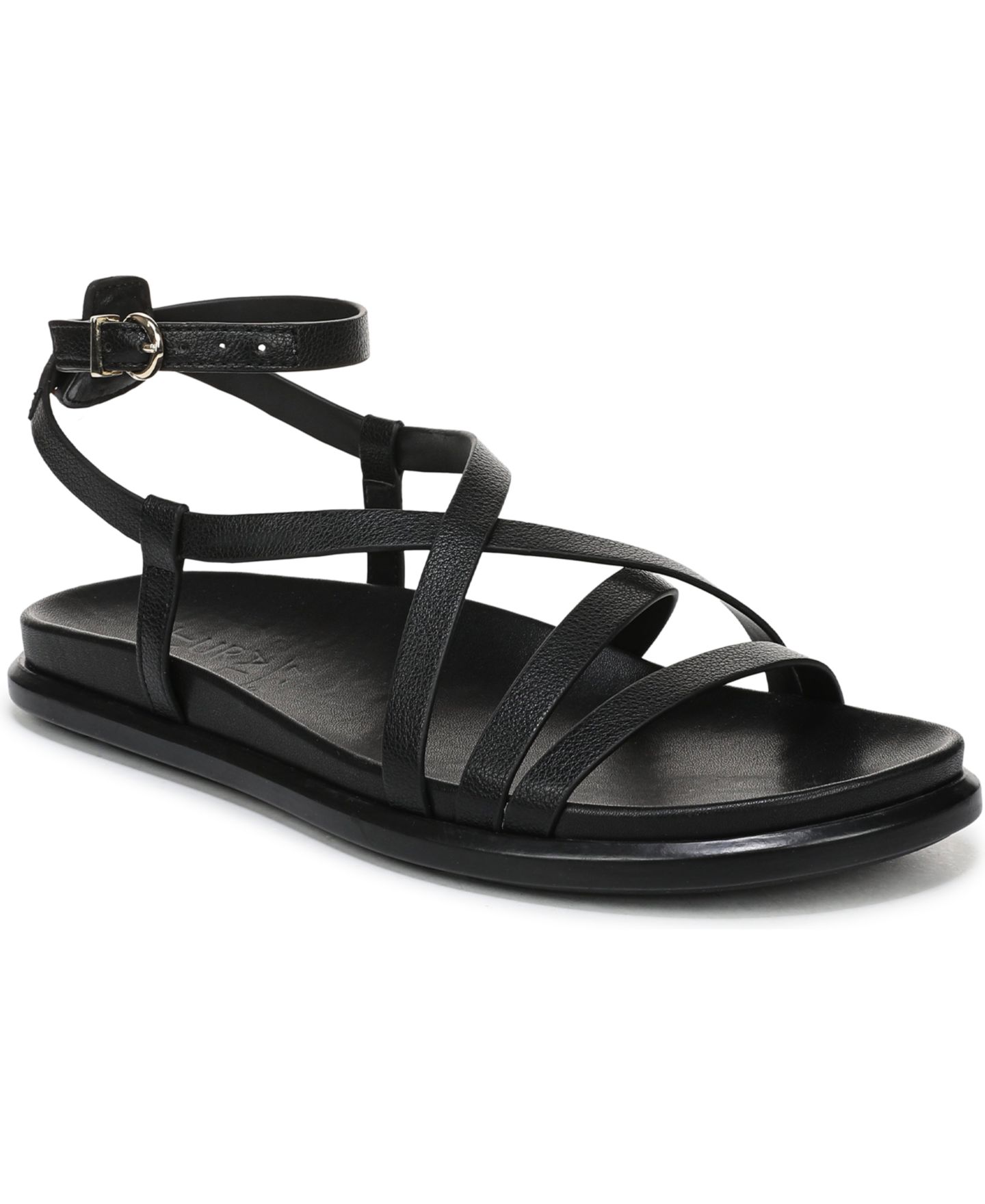 Женские сандалии Naturalizer Fame Strappy Flat, цвет: Чёрная искусственная кожа — фото 1