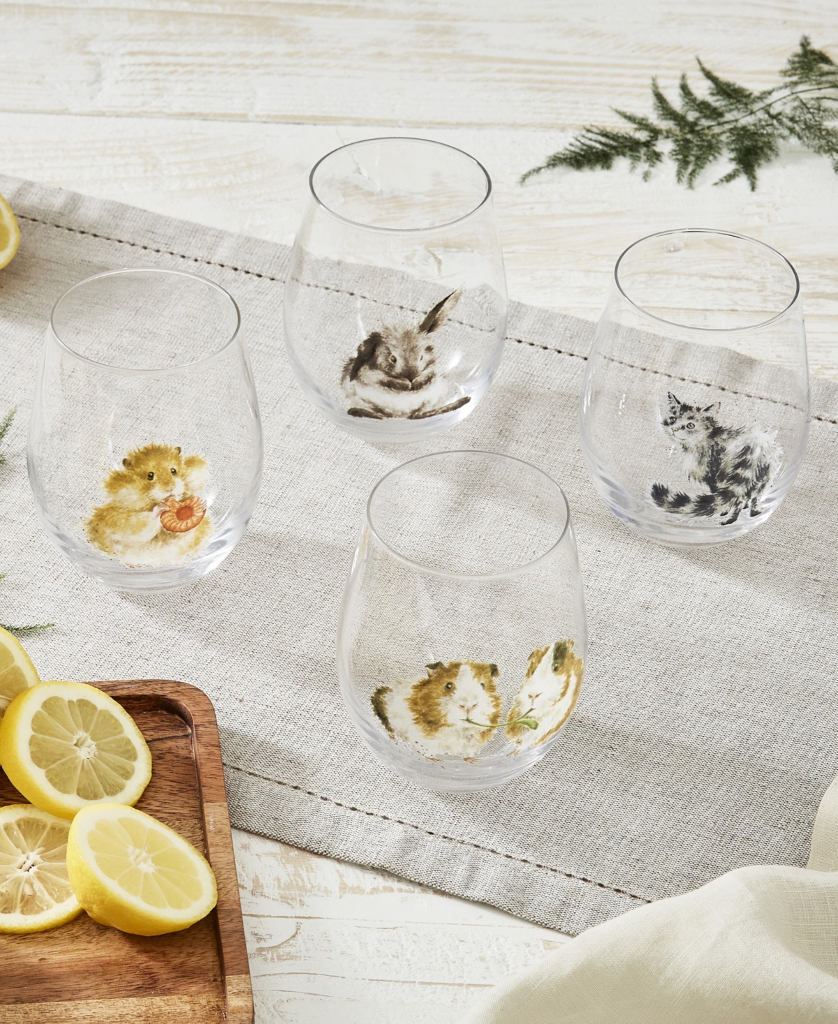 Royal Worcester Wrendale Designs Tumbler Glasses