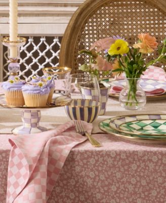 Violet Stripe Stemless Wine Glass