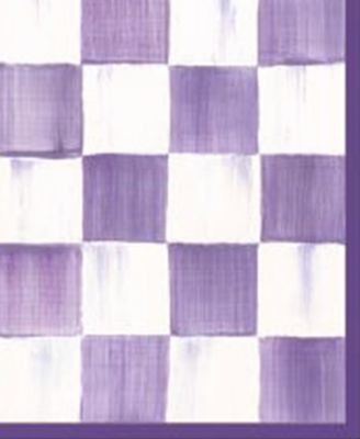 Violet Check Cocktail Paper Napkins, 20-Pack