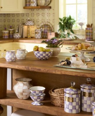 Violet Check Handmade Ice Cream Dish