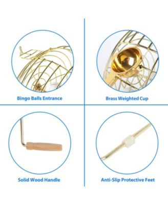 Large Bingo Game Set with 12" Bingo Cage and 1.5" Ping Pong Size Bingo Balls, Plastic Master Board