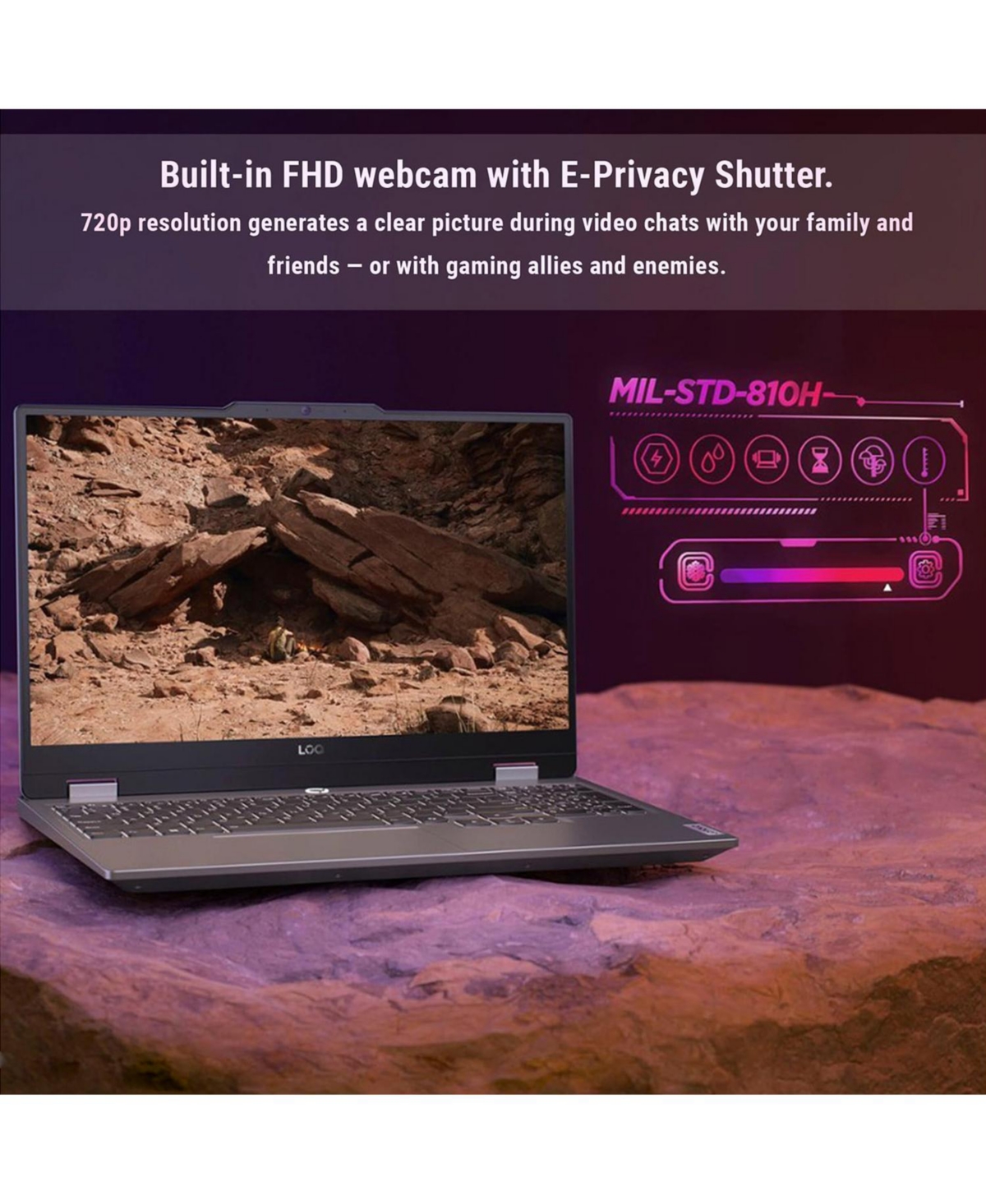 Lenovo Loq 15.6" Gaming Traditional Laptop Amd Ryzen 7 250 16GB Ram Nvidia GeForce Rtx 5060 512GB Ssd Storage Windows 11 Home Fhd 144Hz - Grey