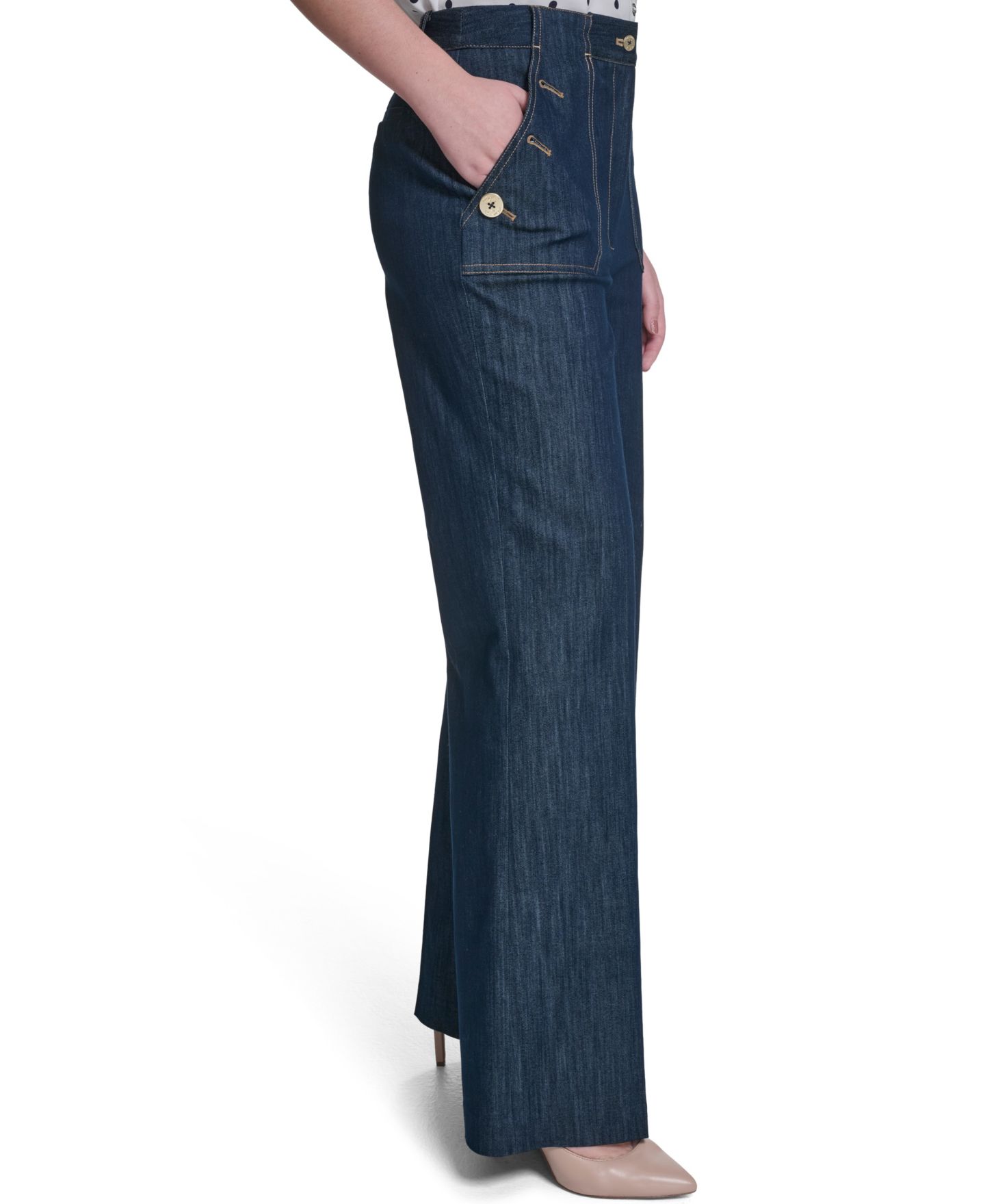Женские брюки Tommy Hilfiger Denim Sailor, цвет: Тёмно-синий — фото 3