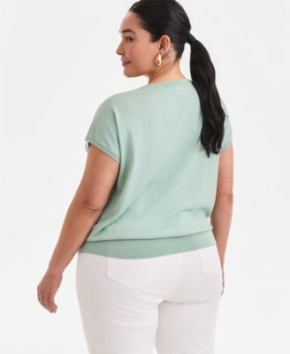 Plus Size Dolman-Sleeve Sweater