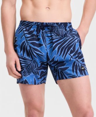 BOSS by Men's 5" Tropical Print Swim Trunks