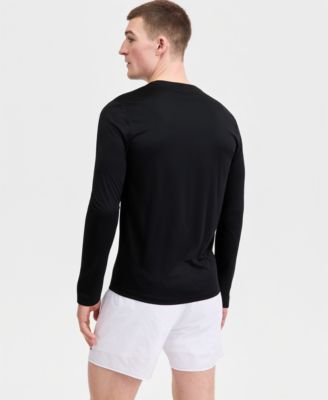 BOSS by Men's Long-Sleeve Rashguard Swim Shirt
