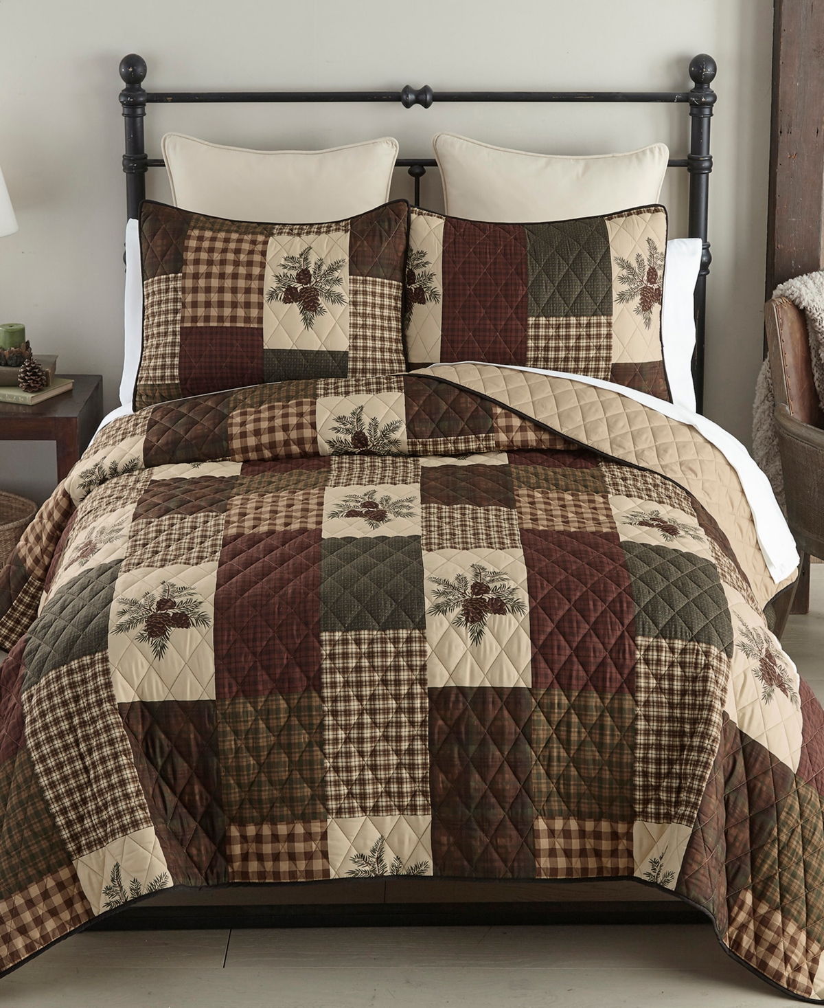 Your Lifestyle By Donna Sharp Pine Panels 3-Pc. Quilt Set