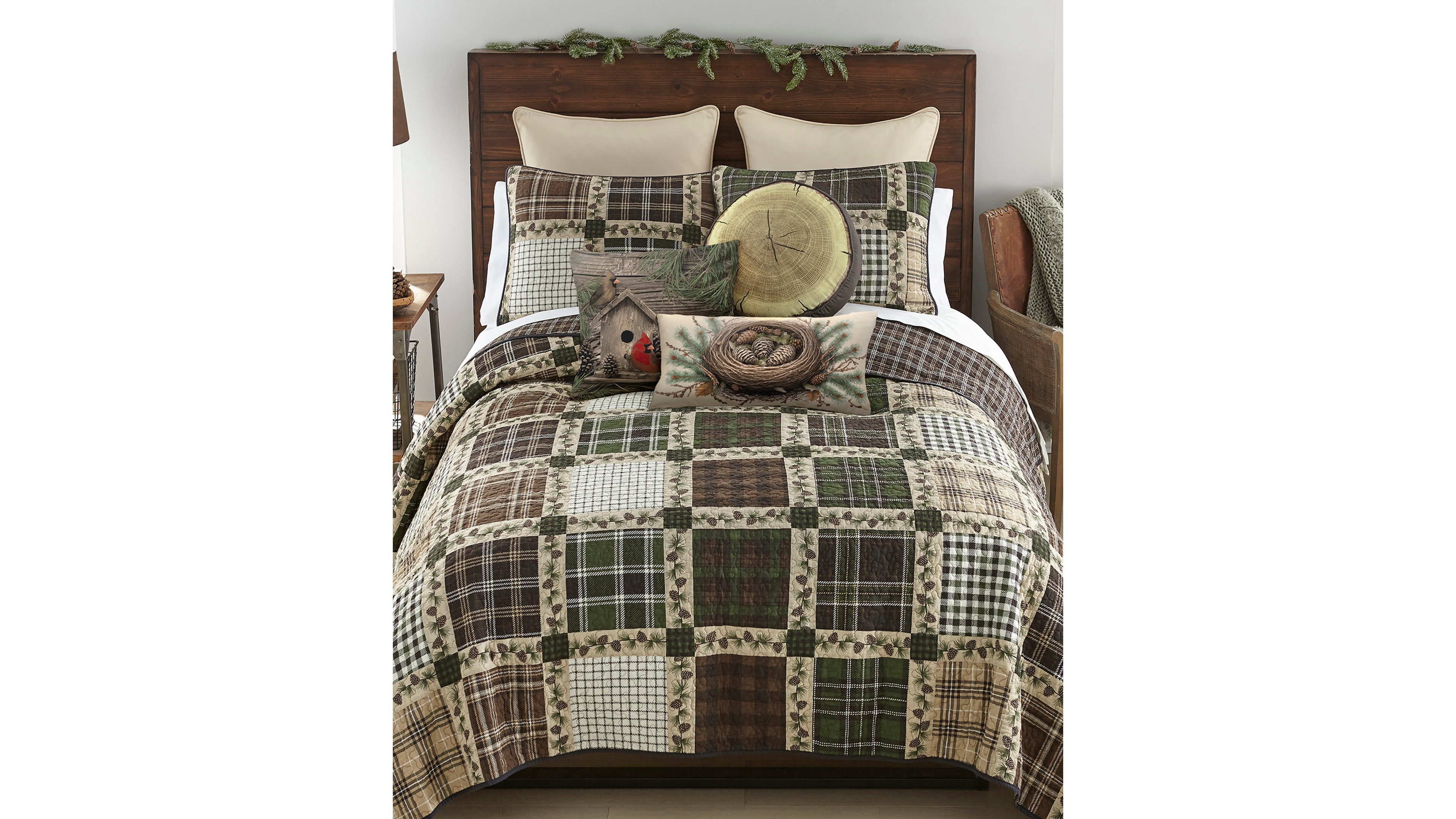 Donna Sharp Pine Patch 3-Pc. Quilt Set, Queen