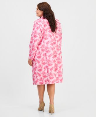 Plus Size Jacquard Topper Jacket & Sheath Dress 