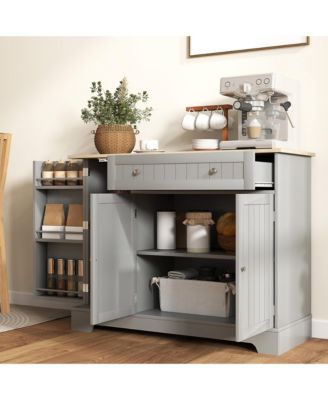 41" Sideboard Buffet Cabinet with Storage Drawer, Adjustable Shelf,