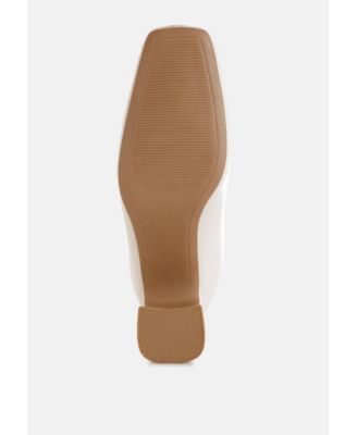 Womens Kostaka Patent Square Toe Ankle Boots