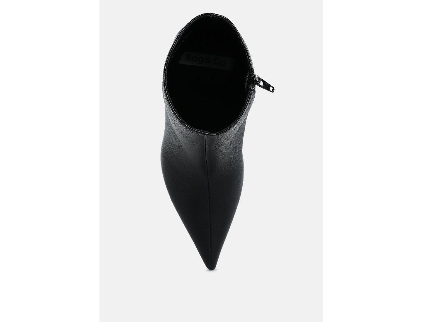 Женские ботинки Rag & Co Farnak Pleather Pointed Toe Ankle, цвет: Чёрный — фото 5