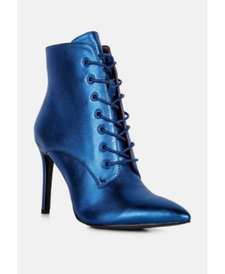 PIET Womens Metallic Stiletto Ankle Boot