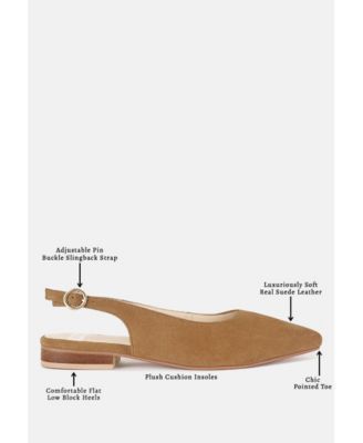 Rag and Co Womens Hocane Genuine Leather Slingback Sandals