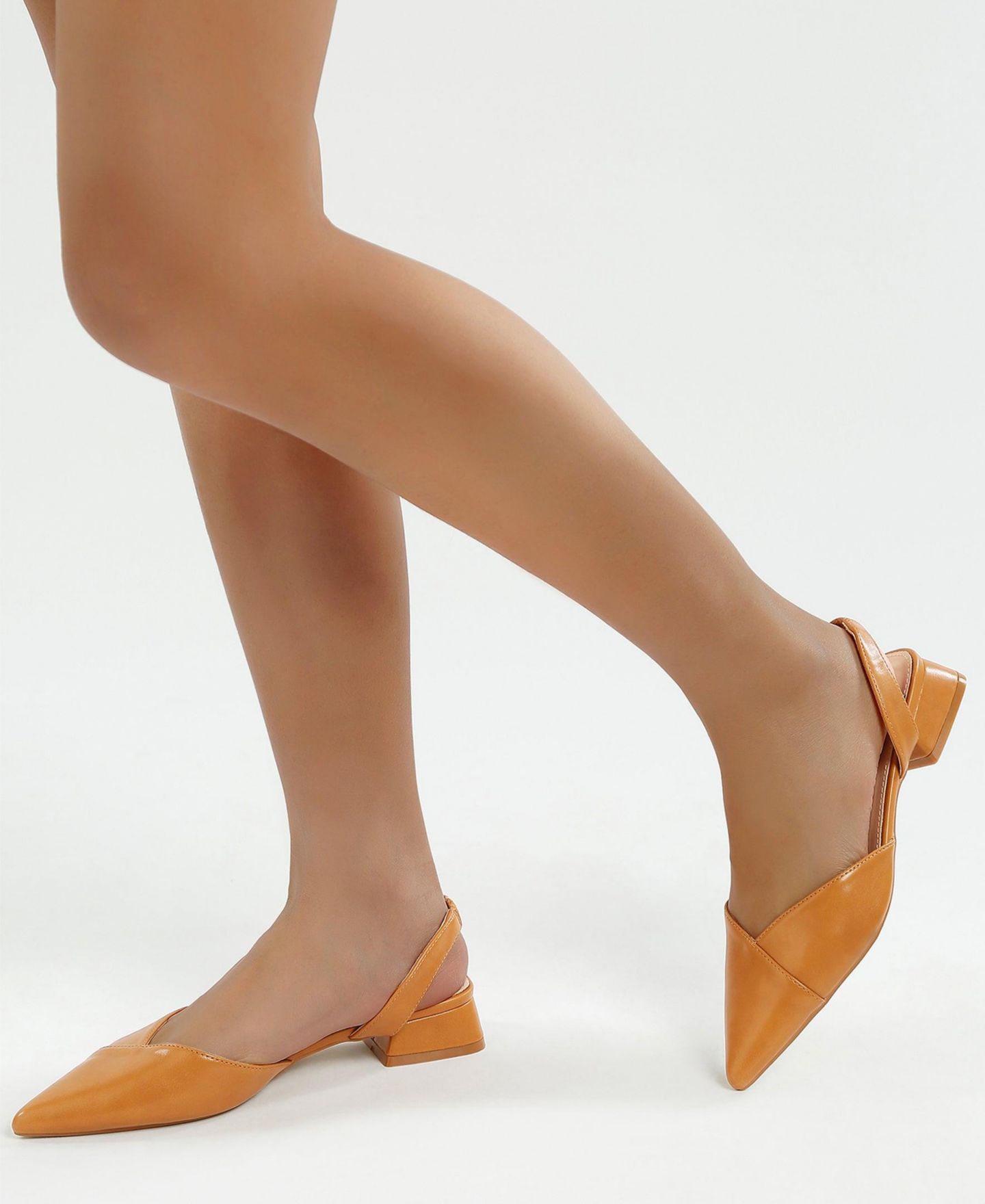 Женские сандалии Rag & Co Tijay Soft Real Leather Slingback, цвет: Рыжевато-коричневый кожаный — фото 6