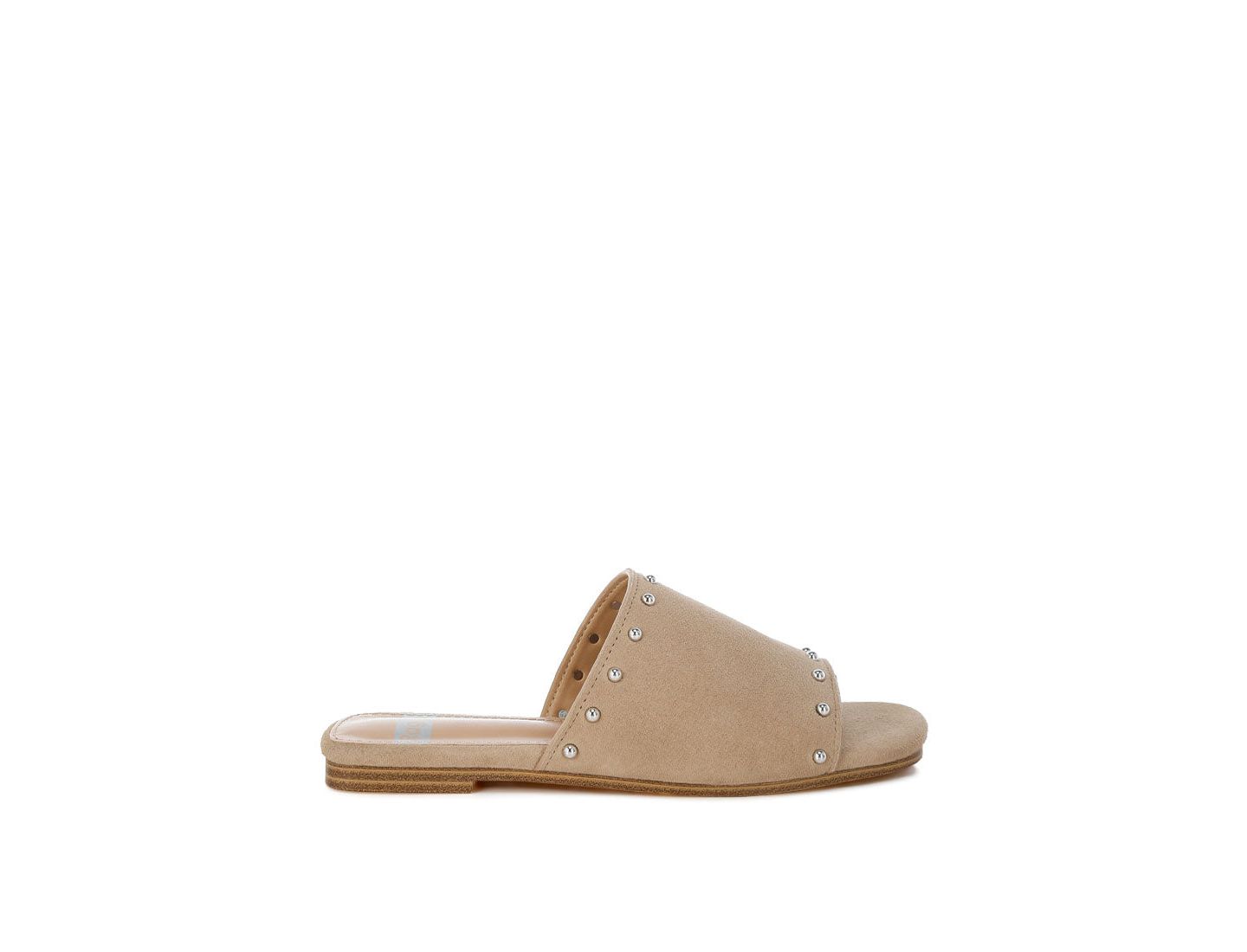 Женские балетки Rag & Co Odalia Soft Suede Leather Studded Flats, цвет: Светлый бежевый — фото 4