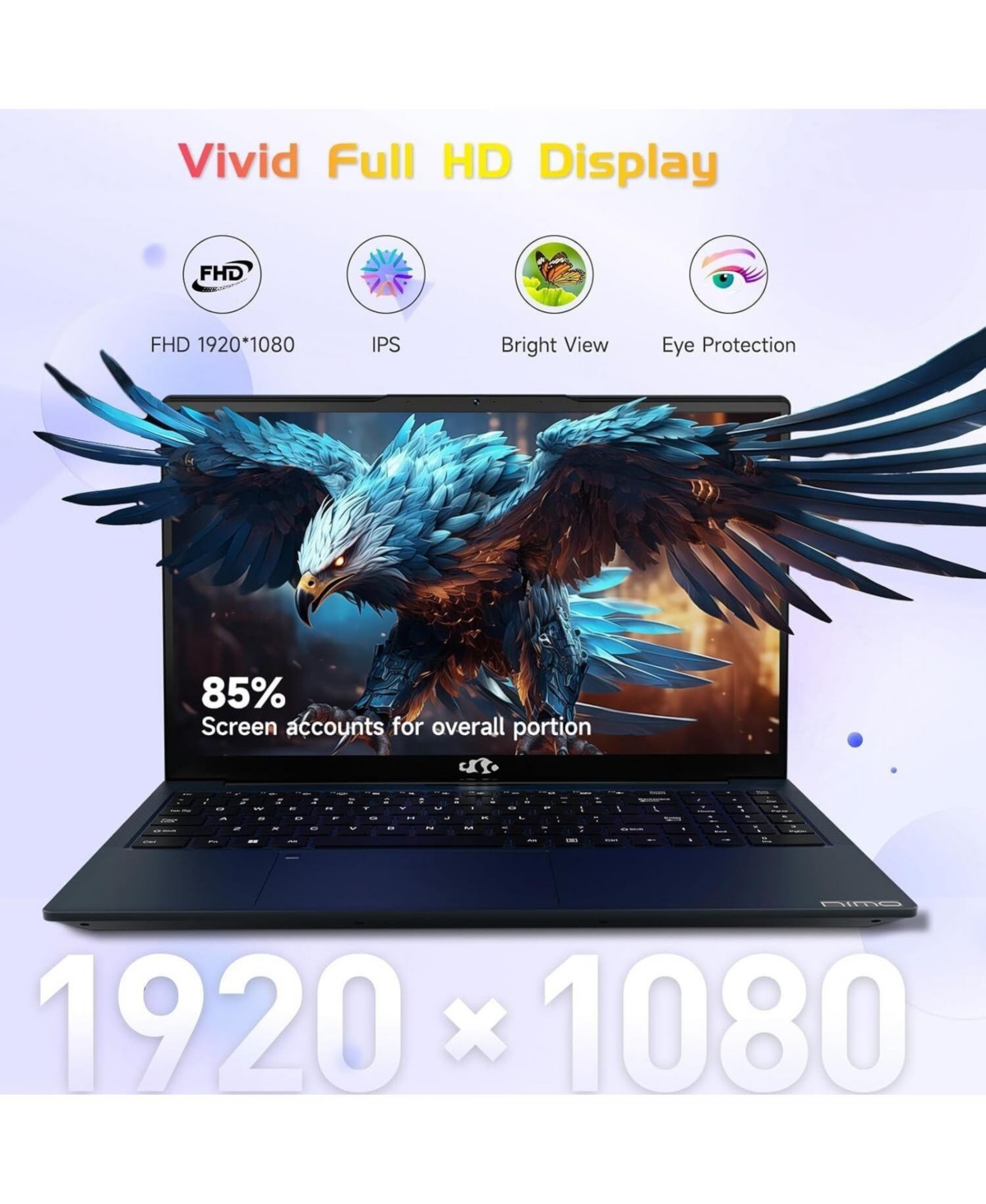 Nimo 15.6" Ips Fhd-Laptop Intel 6 Cores i3-1215U 32GB Ram 512GB Ssd 4.4GHz