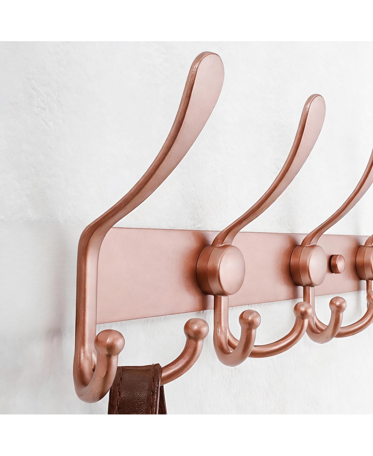 Yigii Heavy Duty Stainless Steel 5-Tri Hook Wall Rack for Coats, Hats, Towels, Purse, Scarfs, Robes