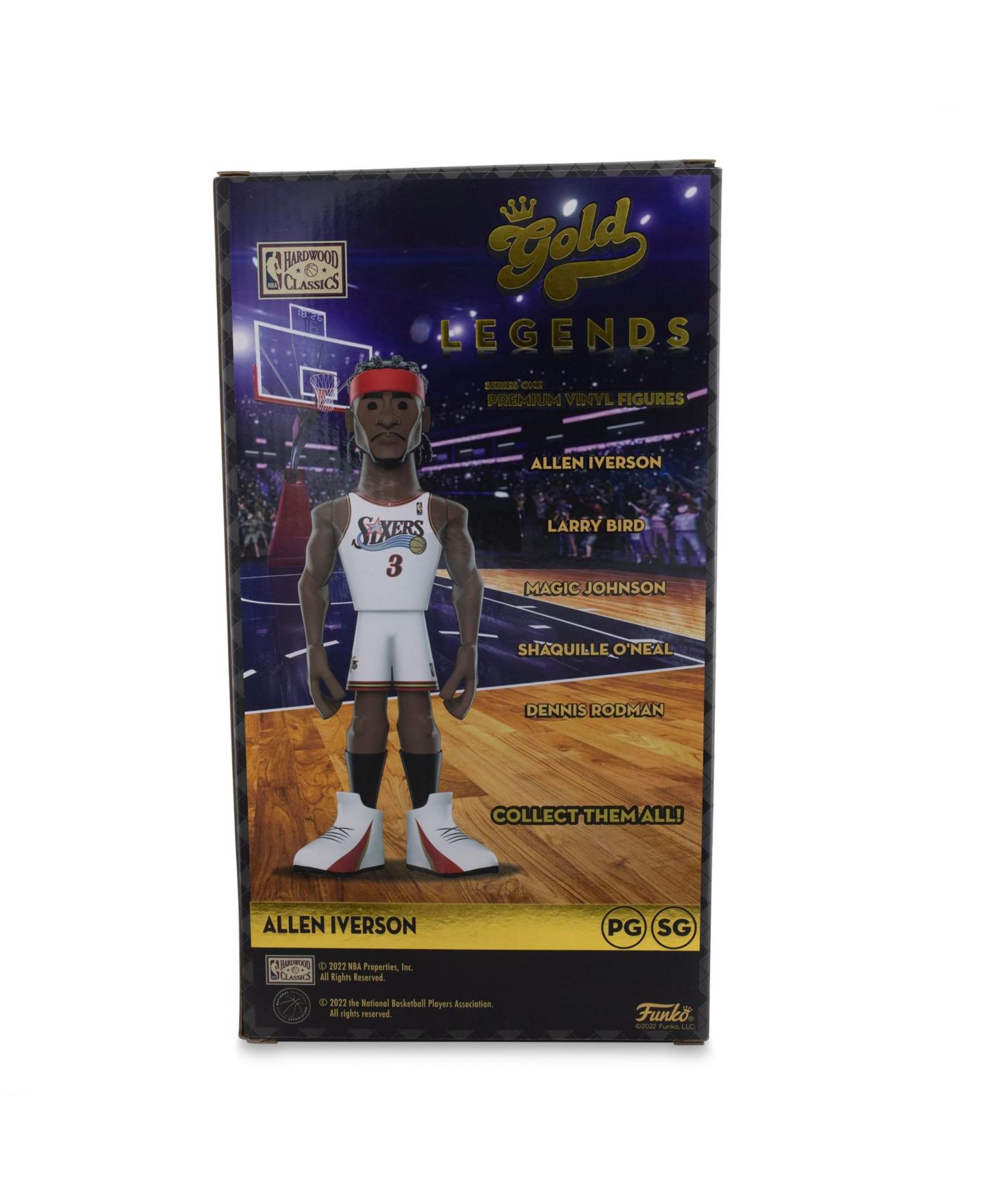 Детская фигурка Funko Pop! Philadelphia 76ers Allen Iverson Gold Chase 12-Inch Vinyl Figure, 1-Piece, Ages 3+ — фото 4