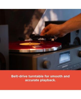 RadioShack Turntable With Professional Style 4001798: 3-Speed Vinyl Record Player FM, CD Player, USB, Bluetooth, Two Detachable Speakers Included