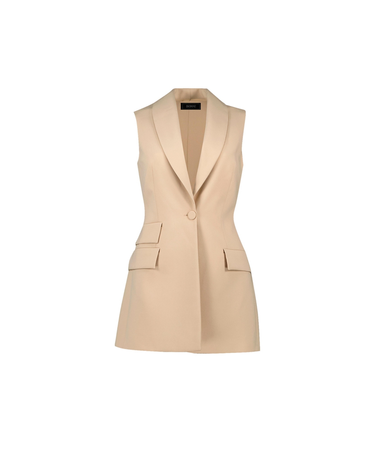 Ivonne Women's Long Tailored Vest Tops