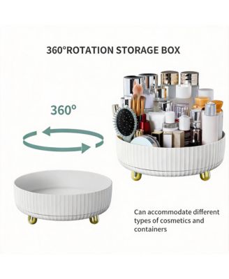 360 Degree Rotating Makeup & Skincare Organizer for Vanity Desk