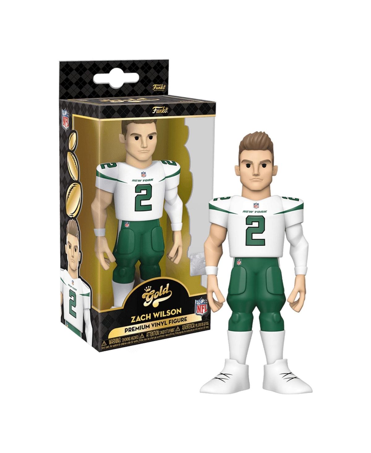 Funko Ny Jets Nfl Gold 5 Inch Vinyl Figure | Zach Wilson