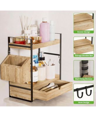 2-Tier Bathroom Organizer with Drawers
