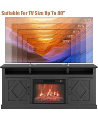 67" Recessed Electric Fireplace - 1500W WiFi Heater, 12 Flame Colors, Wall Mounted & Remote Control