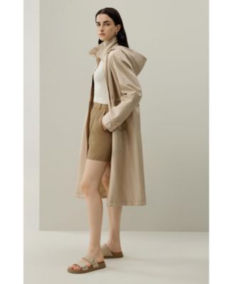 Women's Silk Taffeta Water-Repellent Urban Coat