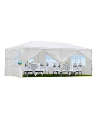 10x20 Ft Outdoor Wedding Party Canopy Tent with 6 Removable Sidewalls Ropes and Stakes for Events Gatherings