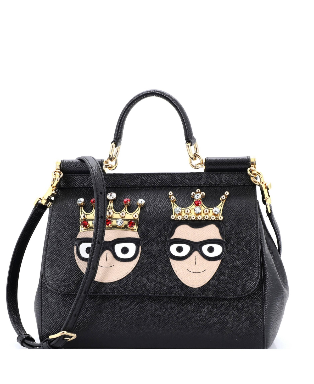 Pre-Owned Dolce & Gabbana Medium Family Miss Sicily Bag Patchwork Leather