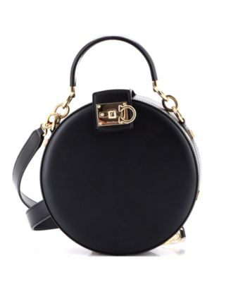 Mini Studio Round Bag Leather