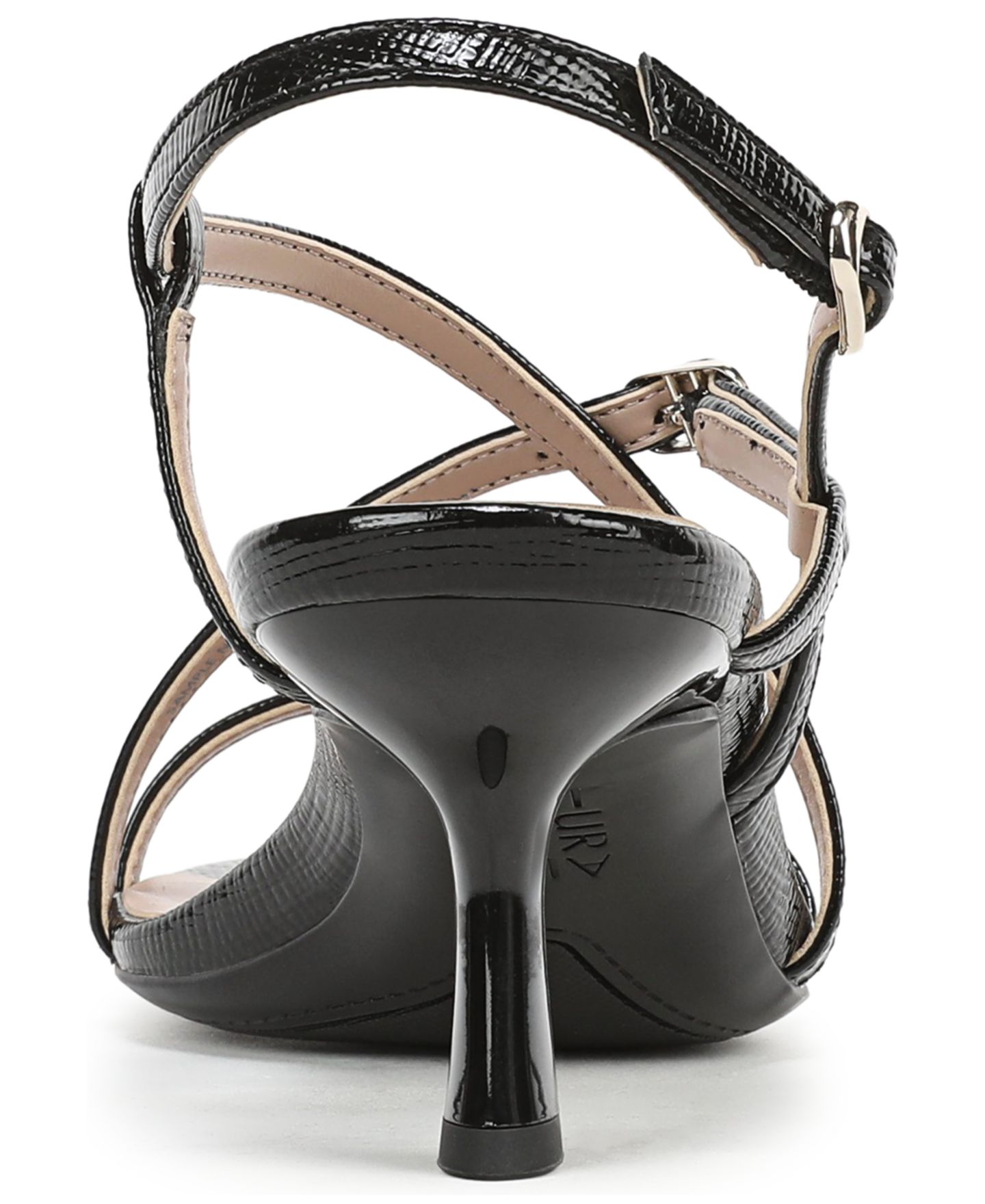 Женские сандалии Naturalizer Porter Strappy Dress Sandals, цвет: Чёрный лаковая искусственная кожа — фото 3