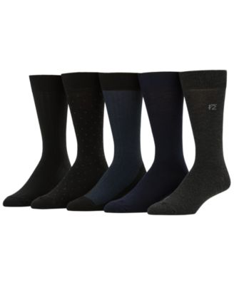 Men's Herringbone Patterned Texture Socks, 5-Pack