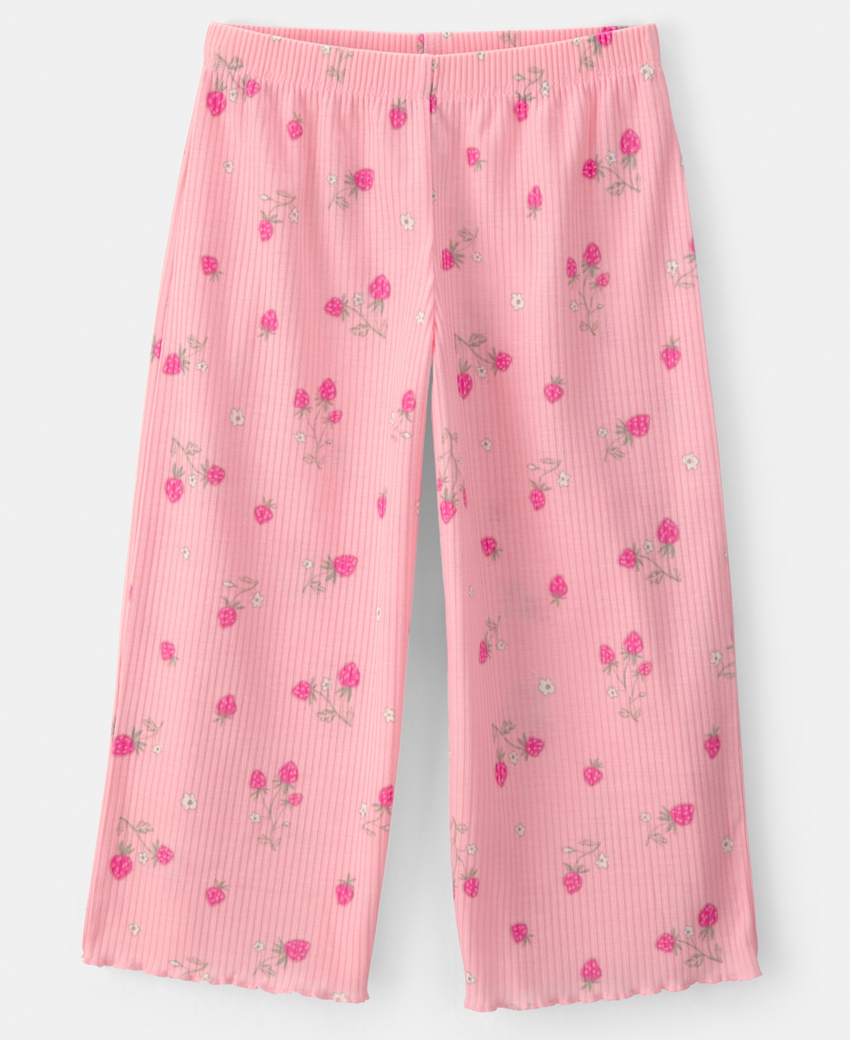 Carter's Girls' Toddler 2T-5T Strawberry Loose-Fit Top and Pants, 2-Piece Pajama Set