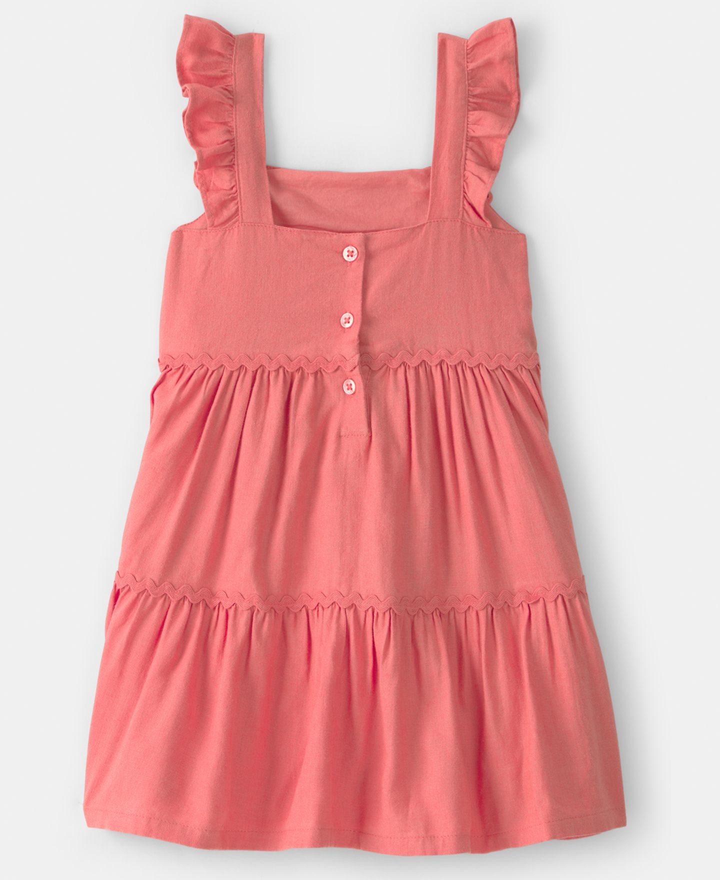 Платье Carter's Ruffle-Sleeve Tiered Dress для девочек-малышей, цвет: Оранжевый — фото 2