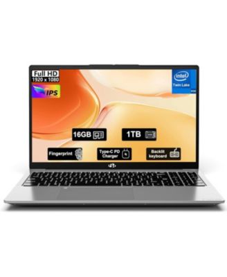 15.6" FHD IPS Student Laptop 16GB RAM 1TB SSD, 4 Cores 13th Gen Intel N150 3.6GHz Fingerprint Wi-Fi 6