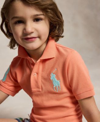 Boys' 2-7 Big Pony Patch Detail Polo Shirt