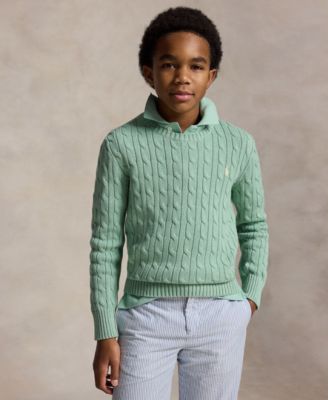 Boys' 8-20 Cable-Knit Cotton Sweater