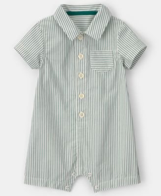 Baby Boys' Stripe Short-Sleeve Romper