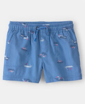 Girls' Toddler 2T- 5T Sailboat Twill Pull-On Shorts