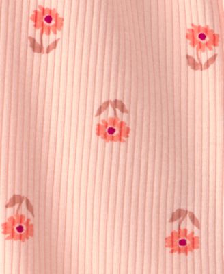 Baby Girls' Floral Two-Way Zip One-Piece Pajama
