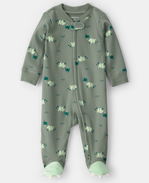 Carter's Baby Boys' Dinosaurs Two-Way Zip One-Piece Sleep & Play Pajama